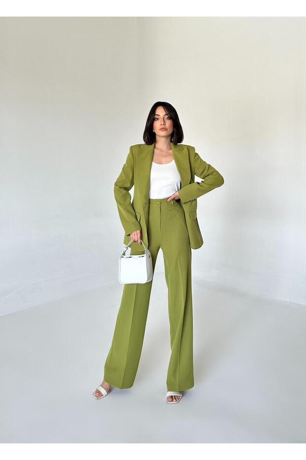 Blazer Suit Single Button Jacket Pants