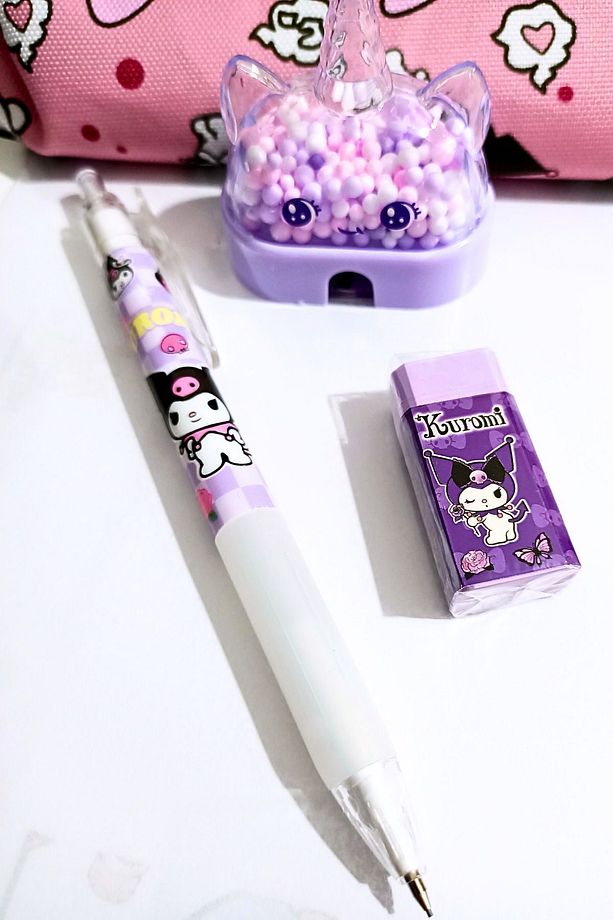 Kuromi ve Hello Kitty Kalem Kutusu Seti - 3