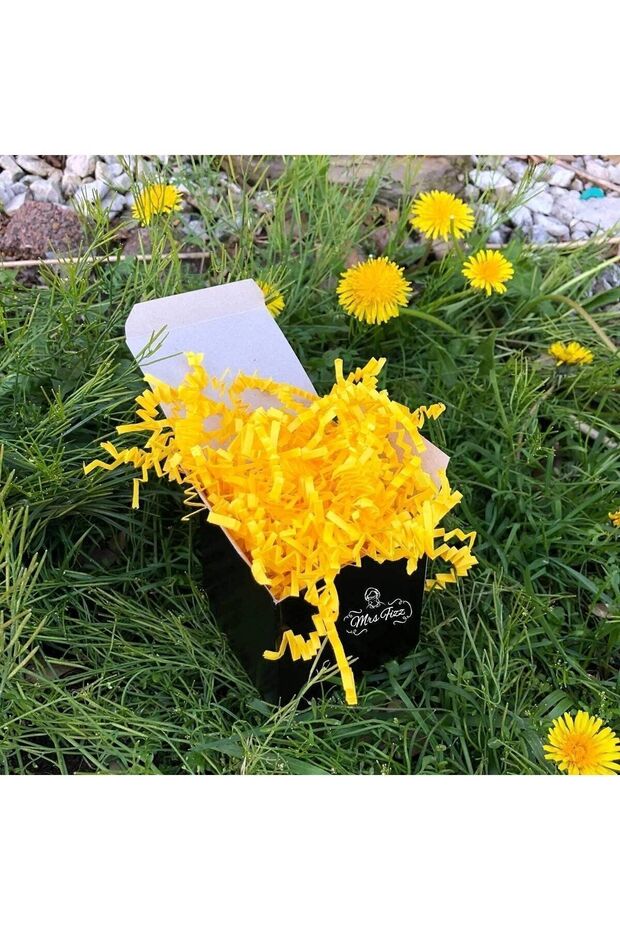 Zigzag Kırpık Kağıt – Sarı – 250gr Kutu İçi Süsleme – Kırpıntı Zigzag Z Kağıt - 1