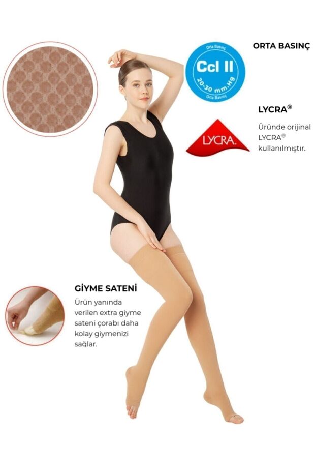 Dizüstü Çorabı Burnu Açık (orta Basınç) - 1