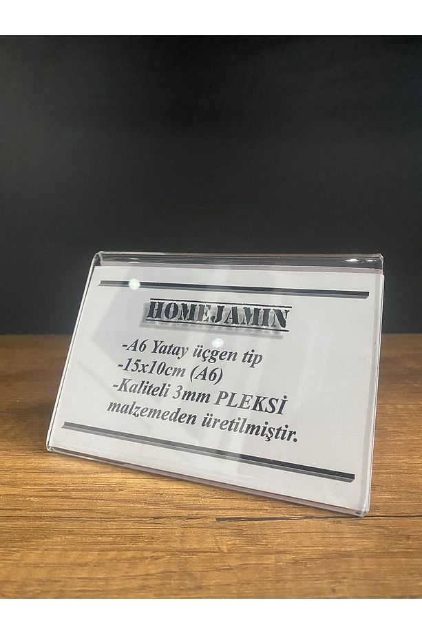 A6 Yatay Üçgen Piramit A Tip Şeffaf Pleksi Föylük Fiyatlık Menü Broşür Etiket 5 Adet (15X10) Cm - 4