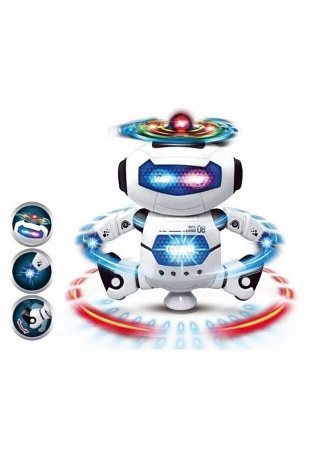 Işıklı Ve Müzikli 360 Derece Dönen Pervaneli Dansçı Oyuncak Robot - 4