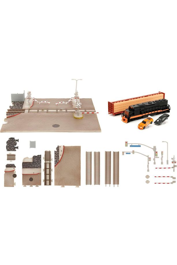 Hızlı ve Öfkeli Final Yarış Treni Nano Sahne ve 2 4,24 cm Döküm Arabalar - 3