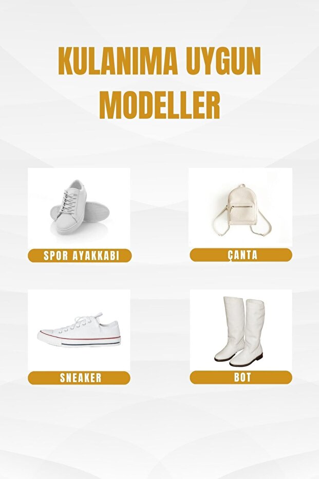 Beyaz Ayakkabı Boyası 75 ml | Deri, Kumaş Ve Sneaker Temizleyici & Canlandırıcı Boya - 8