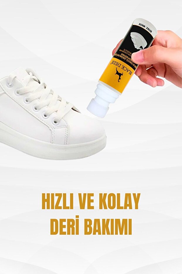 Beyaz Ayakkabı Boyası 75 ml | Deri, Kumaş Ve Sneaker Temizleyici & Canlandırıcı Boya - 4
