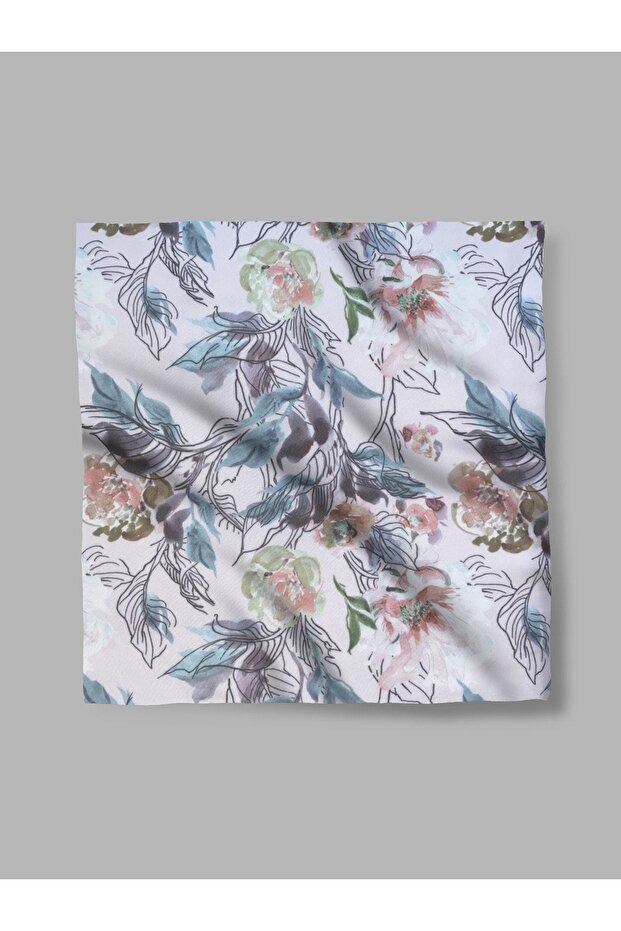 Desenli Şifon Fular - 1