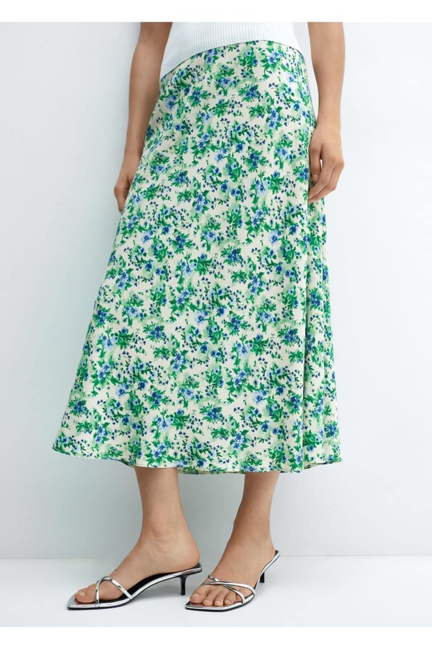 Patterned Satin skirt - 1