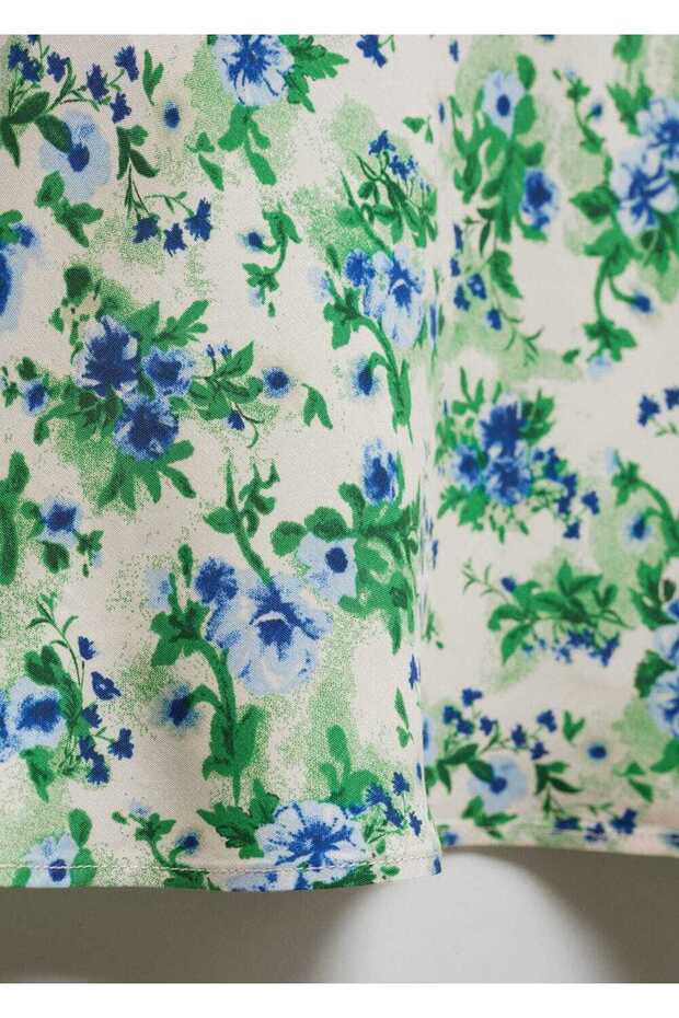 Patterned Satin skirt - 7