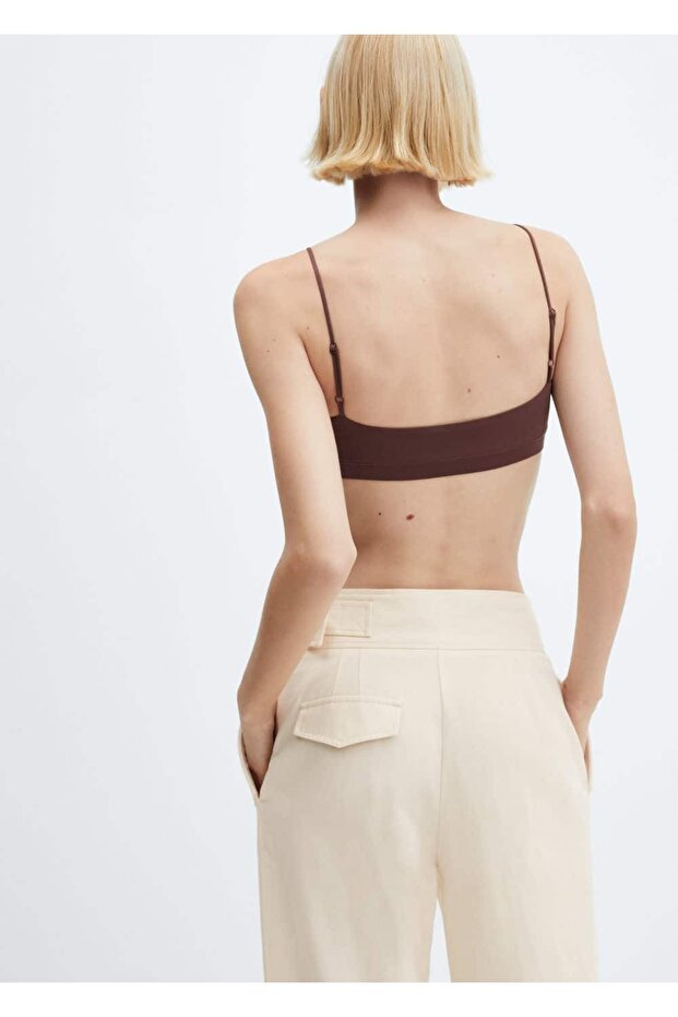 İnce askılı crop bluz - 4