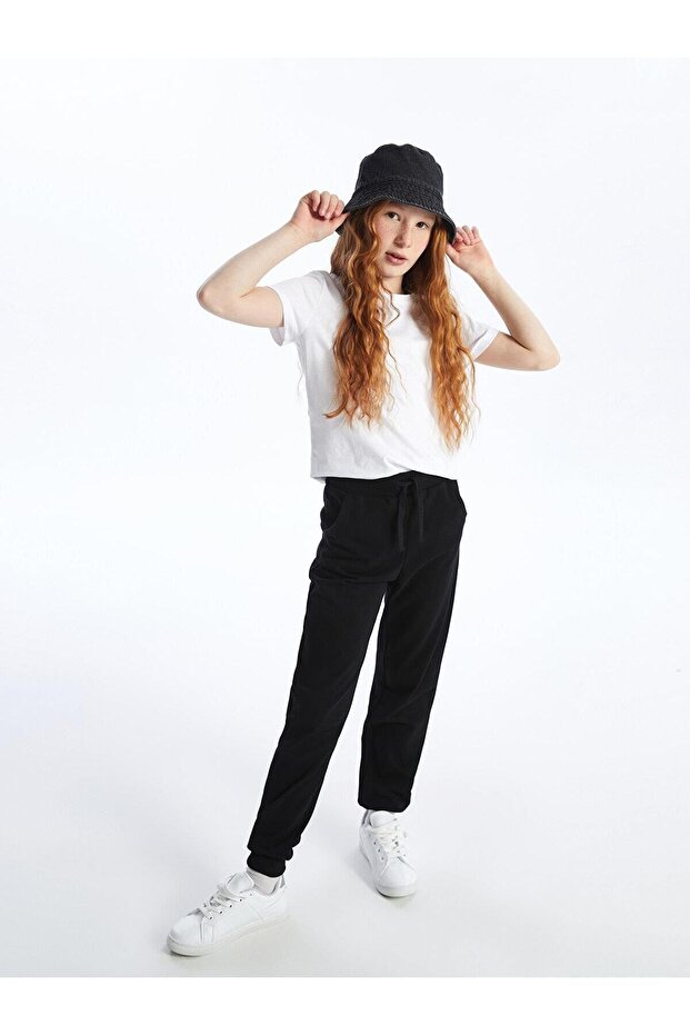 LCW Kids Beli Lastikli Basic Kız Çocuk Jogger Eşofman Altı - 2