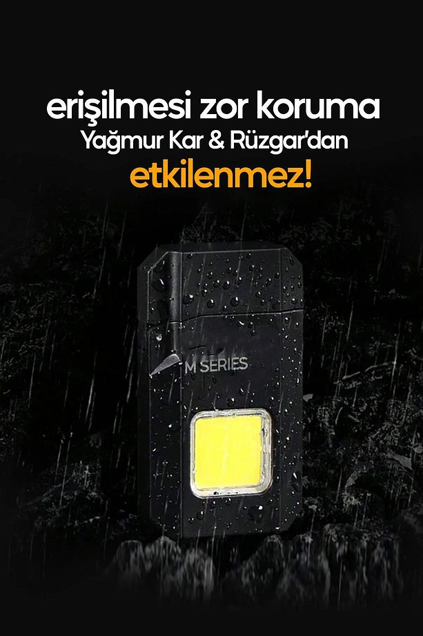 Şarjlı Çakmak USB Şarjlı LED Fener M Serisi Kamp Çakmağı COB Led CE Rüzgardan Etkilenmez Yeni - 6