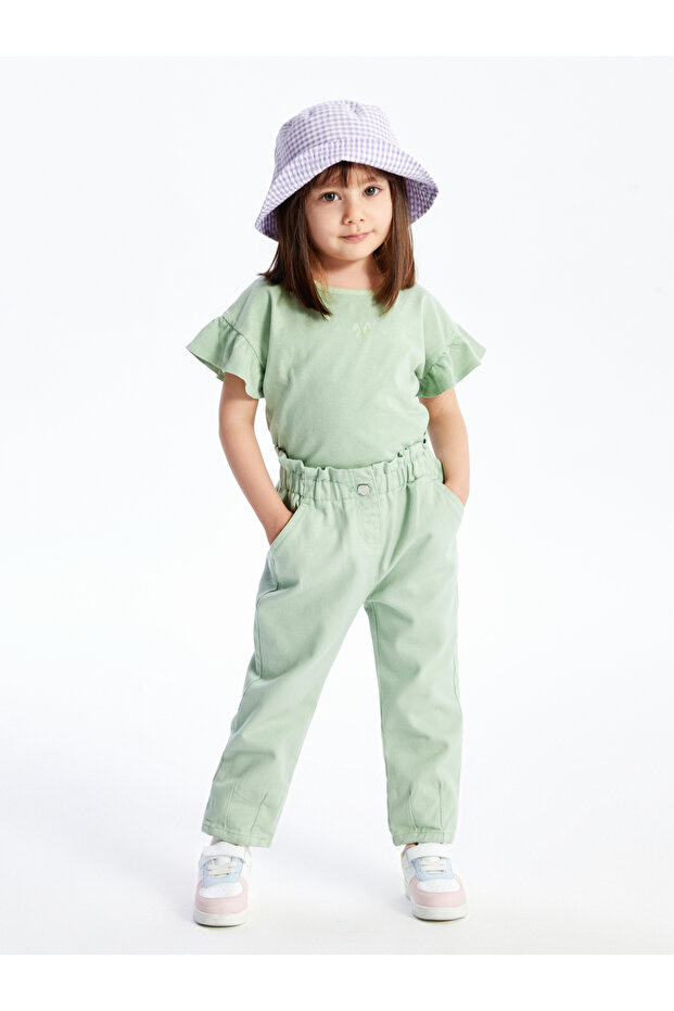Beli Lastikli Basic Kız Bebek Pantolon - 1