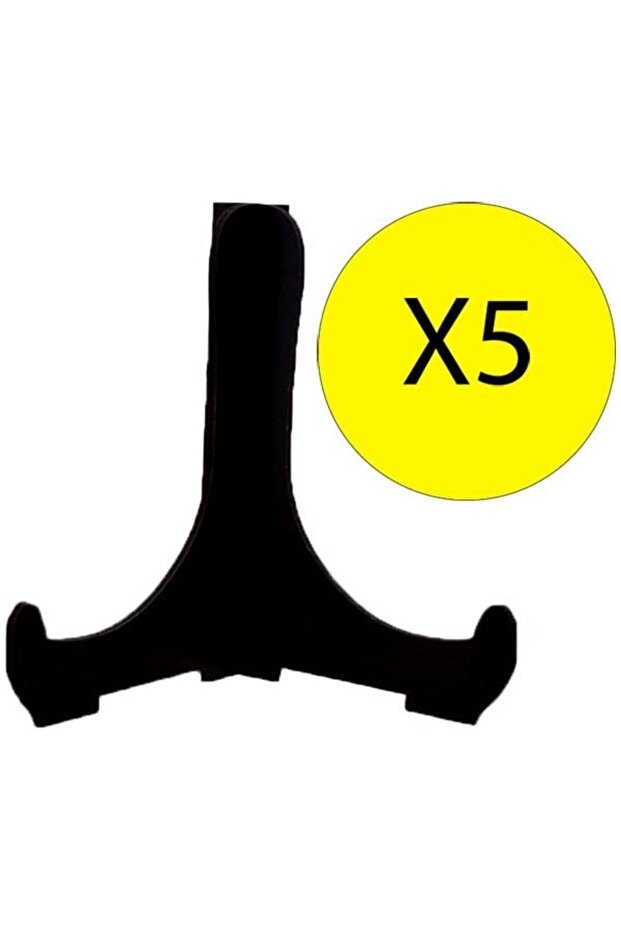 5 Adet Ahşap Çerçeve Tabak Teşhir Ayağı Standı Sergi Ayak - 1