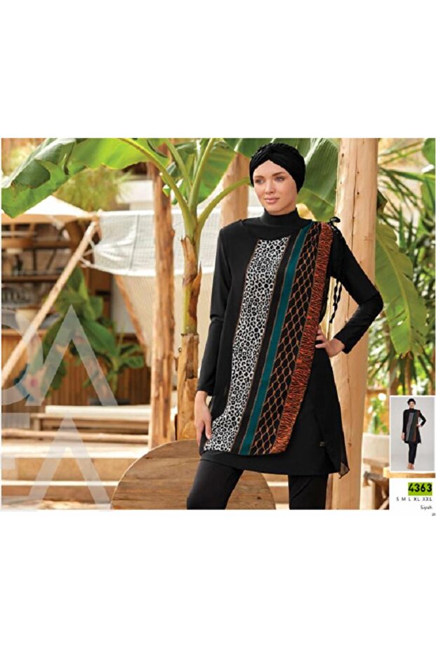 4363 نموذج ملابس السباحة ليكرا طويلة الأكمام