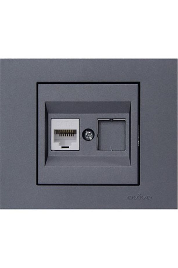 Grano Füme Tekli Data Prizi 1*rj45 Cat6 (İNTERNET PRİZİ) - 1