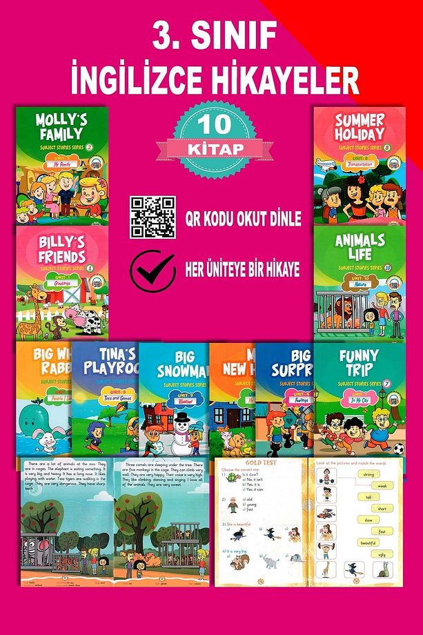 3. Sınıf İngilizce Okuma Hikaye Kitabı Seti Story Book (10 Kitap) - 1