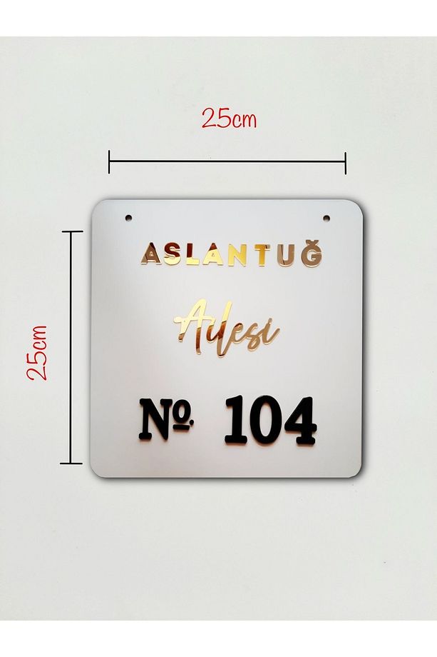PSAcraft Kapı Numarası 25 X 25 Cm Ev Hediyesi - 7