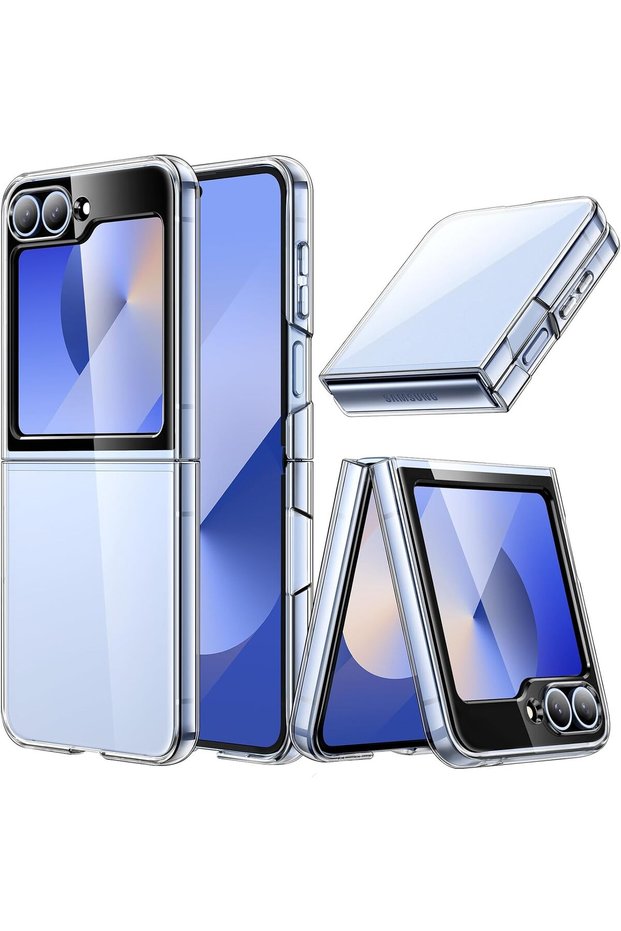 Case for Samsung Galaxy Z Flip 6 Case Corner Protect Shockproof Transparent Silicone Antishock Back Cover