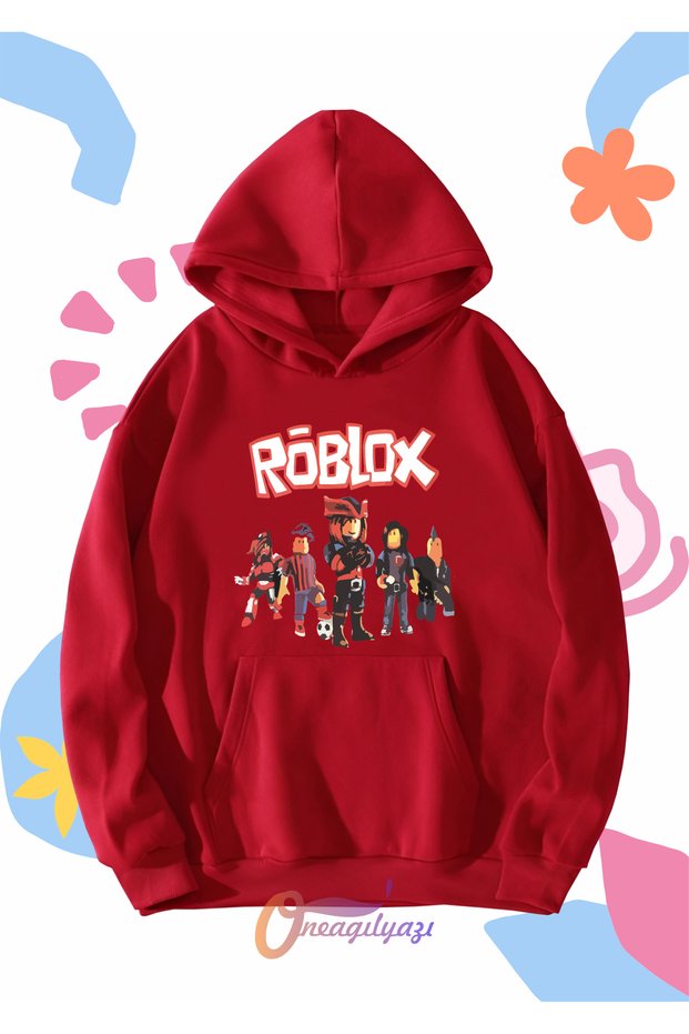 Kids Unisex Roblox Printed Oversize Hooded Sweatshirt