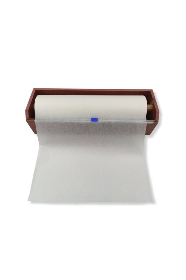 White Pelur Paper with Sliding Blade and Wooden Box 30 cm X 150 Meters 18 G/M.