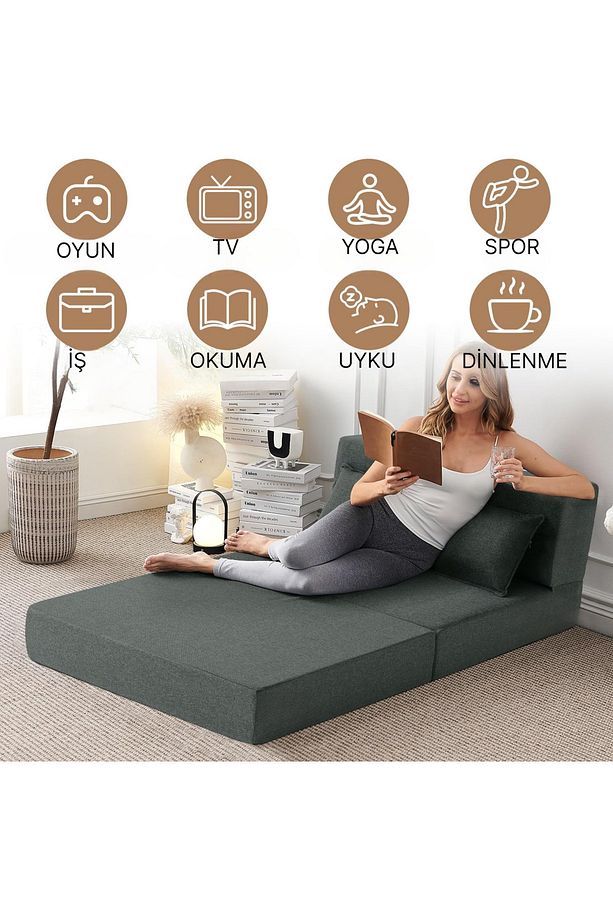 SLEEPNİCE TEK KİŞİLİK KATLANIR KOLTUK YATAK TV KOLTUĞU - 4