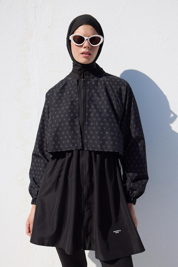 3 részes széldzseki hidzsáb fürdőruha szett - logó - 8