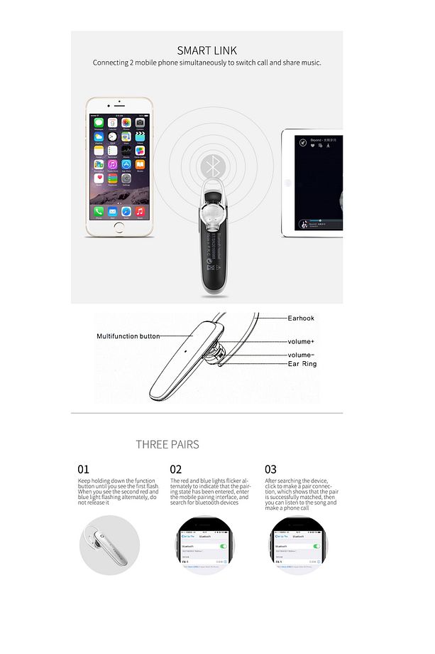 FX-2 Wireless Bluetooth Kulaklık  Mini Stereo - 4