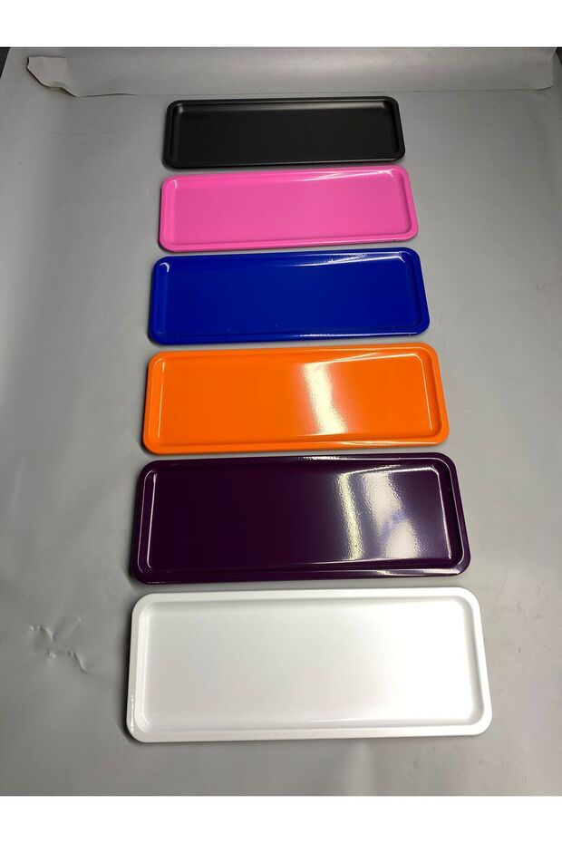 Mix Set of 6 Metal Single Decorative Candle, Tea, Coffee and Cake Service Baton Presentation Tray