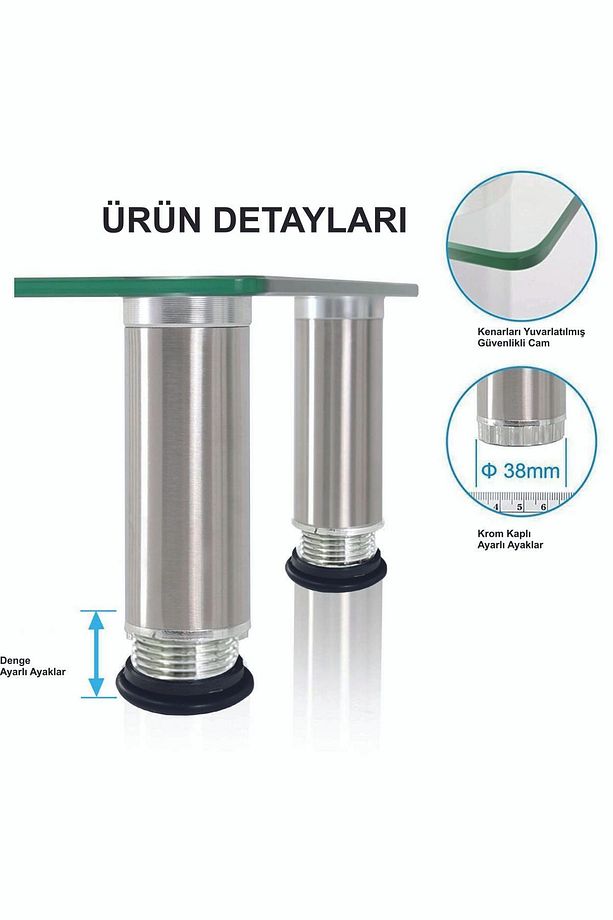 Monitör Yükseltici, Cam Monitör Standı ,ekran Yükseltici, Monitör Yükseltme , Cam Monitör Altlığı - 5