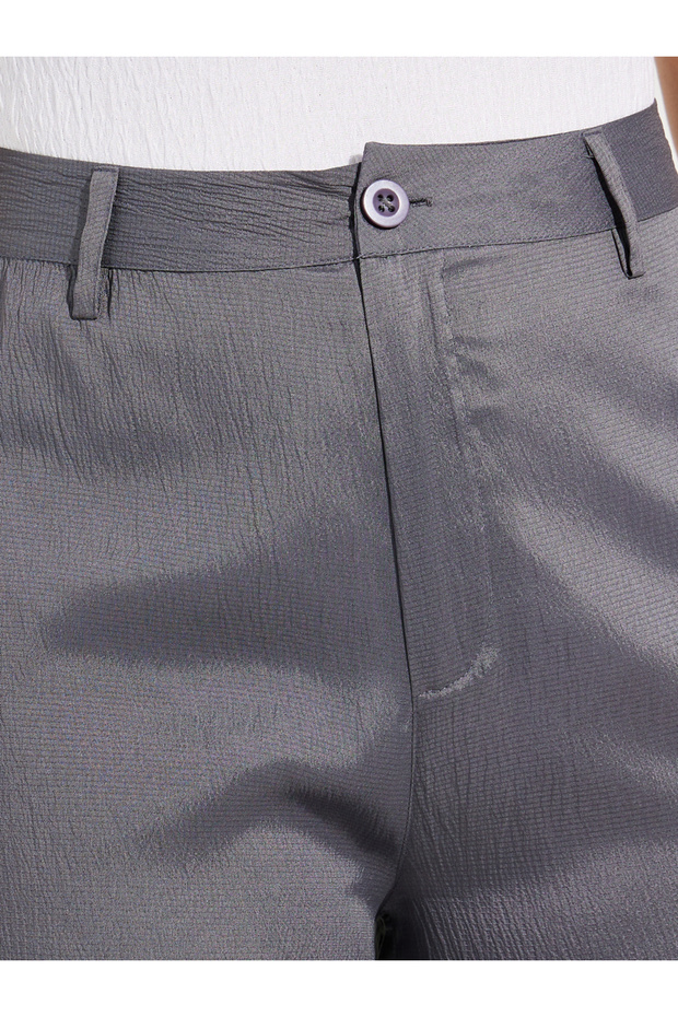 بنطال أساسي بقصة مستقيمة وخصر مرتفع - 3