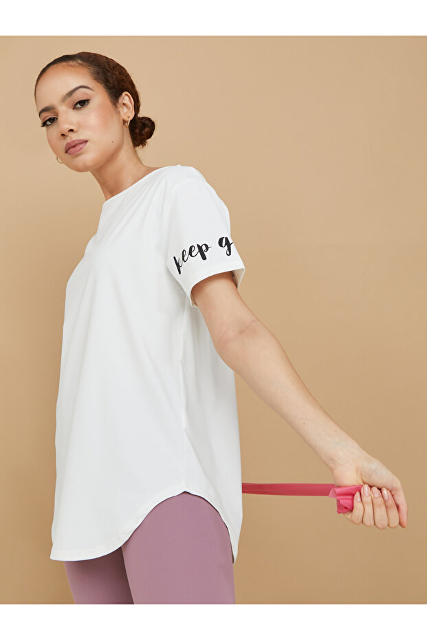 Keep Going Slogan Back Mesh Panel Top - 1
