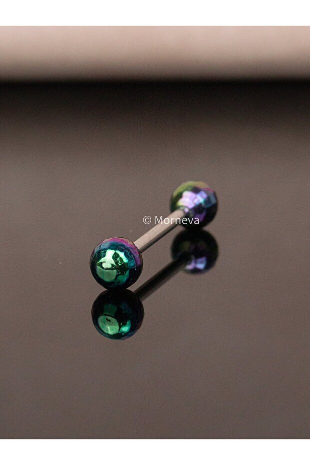 Disko Topu Çelik Dil Piercingi - 1