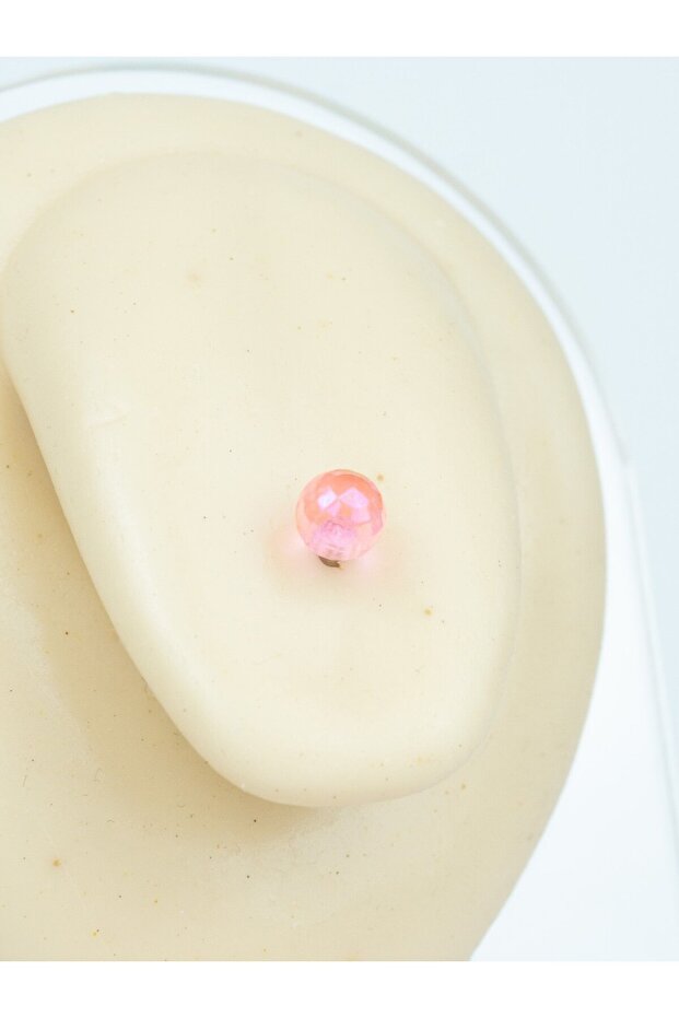 Disko Topu Çelik Dil Piercingi - 4