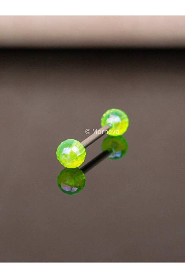 Disko Topu Çelik Dil Piercingi - 1