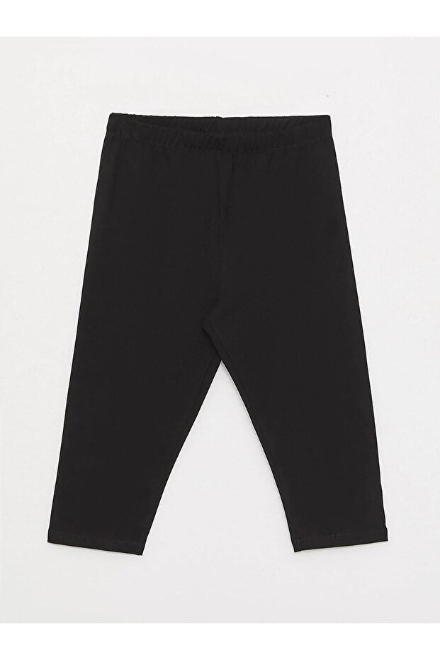 LCW Kids Basic Cotton Girl's Tights with Elastic Waist