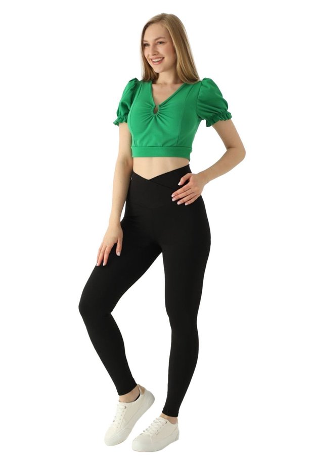 Cross Belt High Waist Firming Diving Fabric Casual Sports Women's Leggings Black