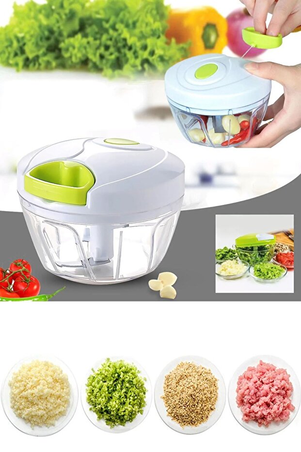 3 Blades Vegetable Chopper Rondo Fast Chopper with String