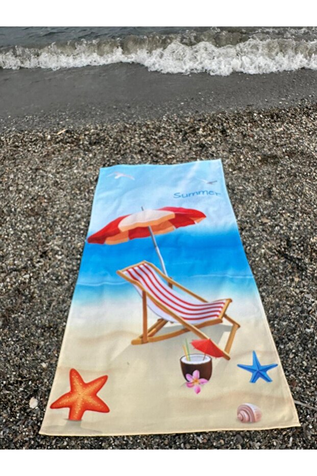 منشفة الشاطئ - تصميم مطبوع - 4