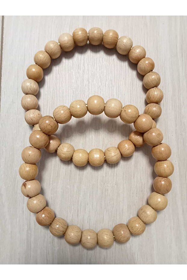 Ahşap Boncuklu Çanta Sapı - 1