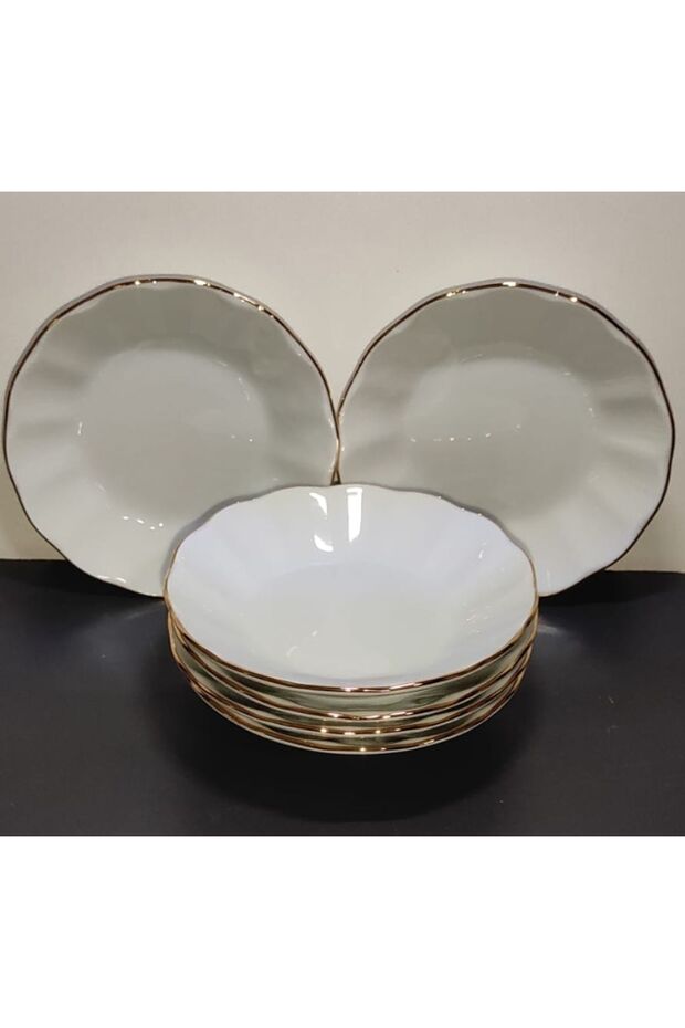 Porcelain 6-Piece Golded Tea Plate 11 cm