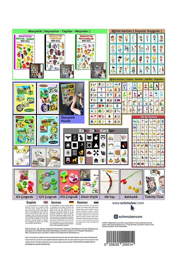 8 adet  Çocuk Yapboz - Çocuk Puzzle 30 parçalı set - 8