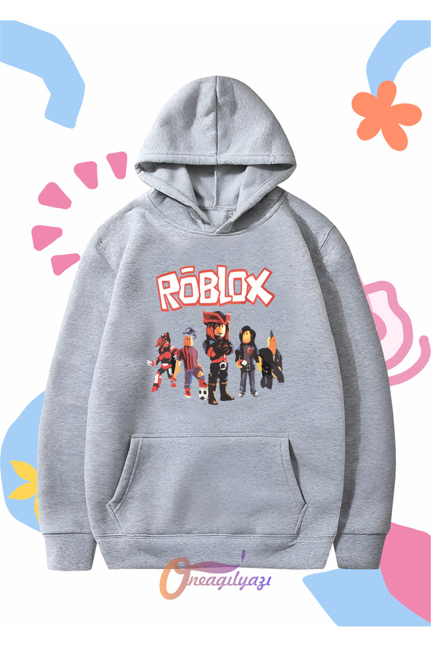 Kids Unisex Roblox Printed Oversize Hooded Sweatshirt