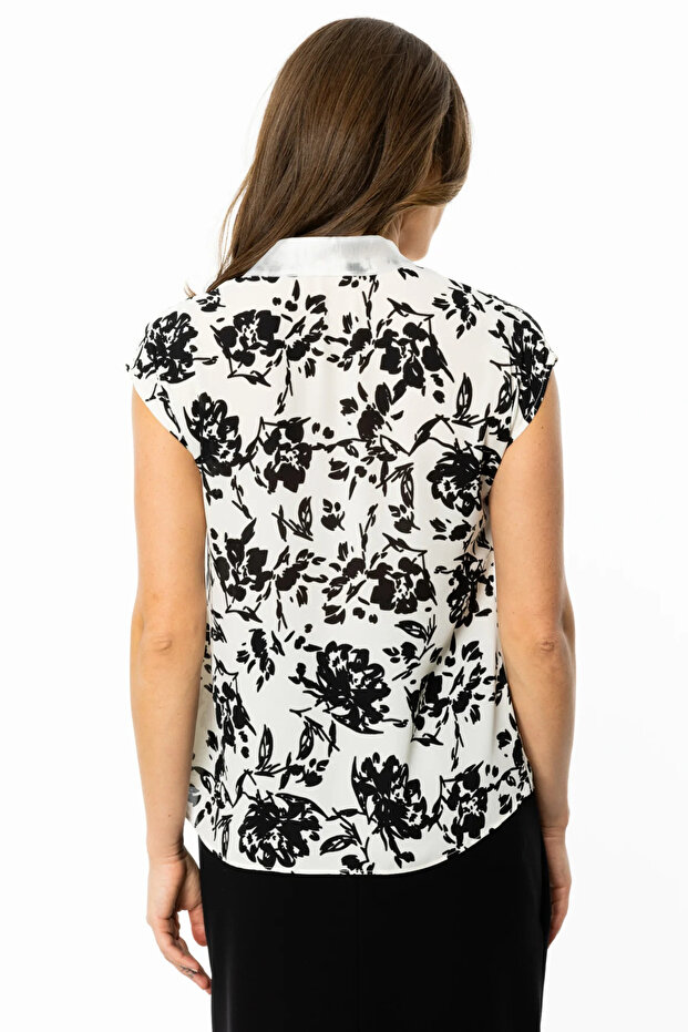 Ecru Patterned Shirt - 4