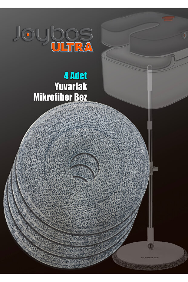 4 Adet Yuvarlak Mikrofiber Bez - 1