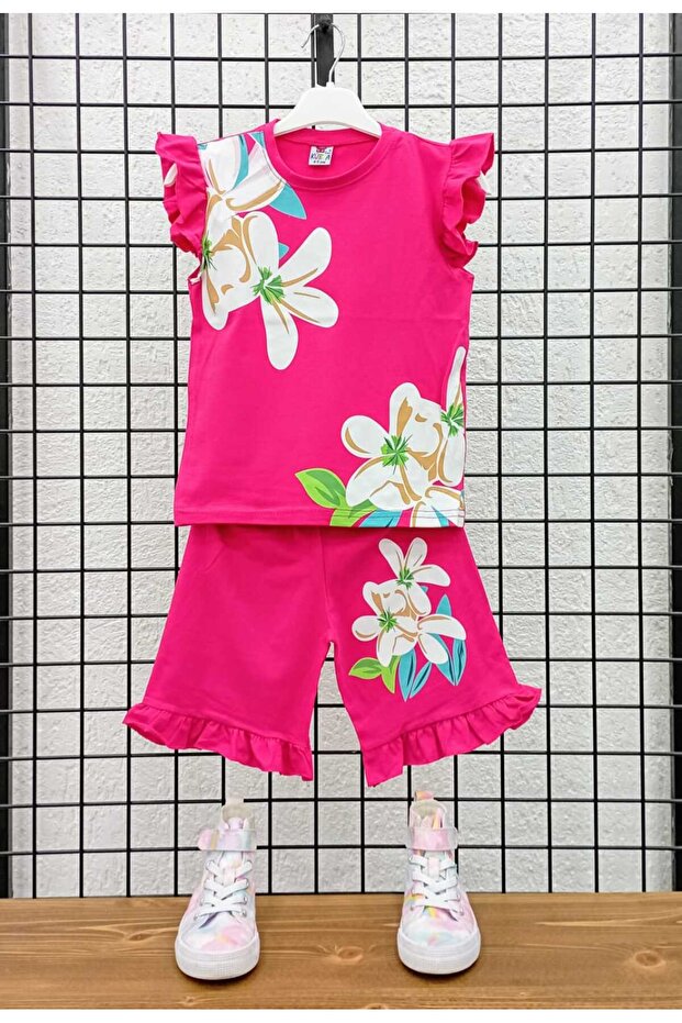 Summer Cotton Combed Cotton Girls Shorts Set