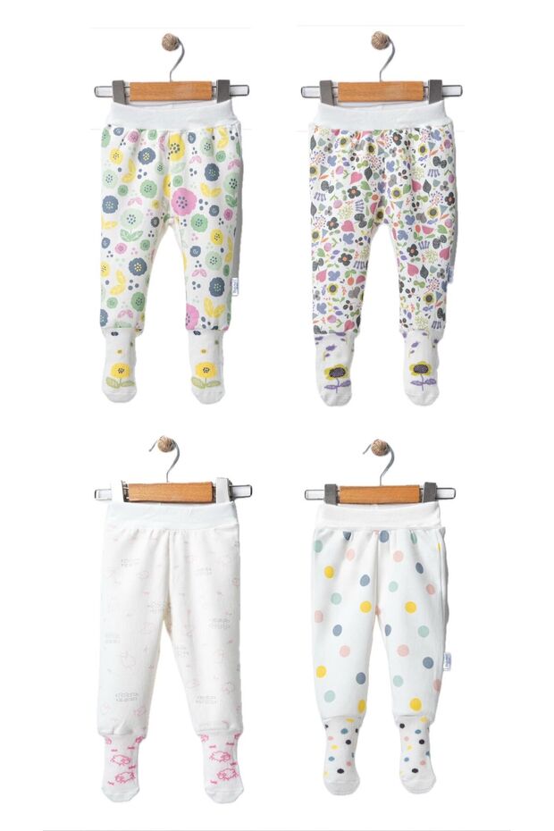 Bebek Çoraplı Pantolon 4'lü set