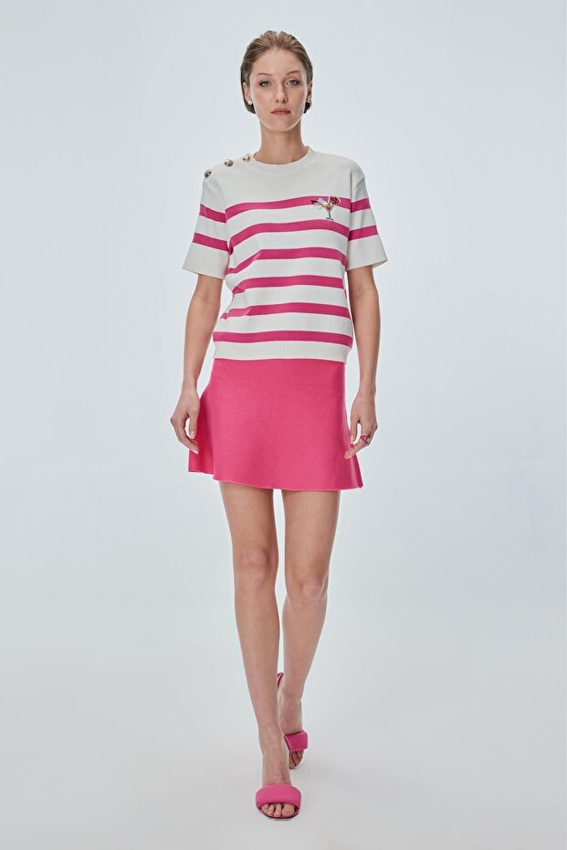 Kloş Mini Pembe Etek - 3