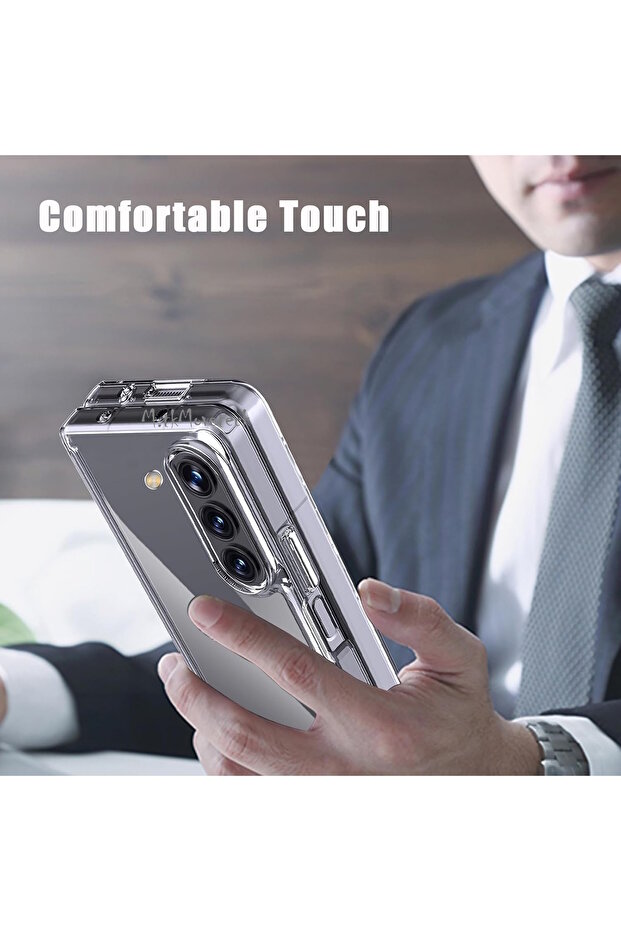 Samsung Galaxy Z Fold 6 Case 360 Front Back Protected Edge Colorful Full Glass Case with Transparent Back - 6