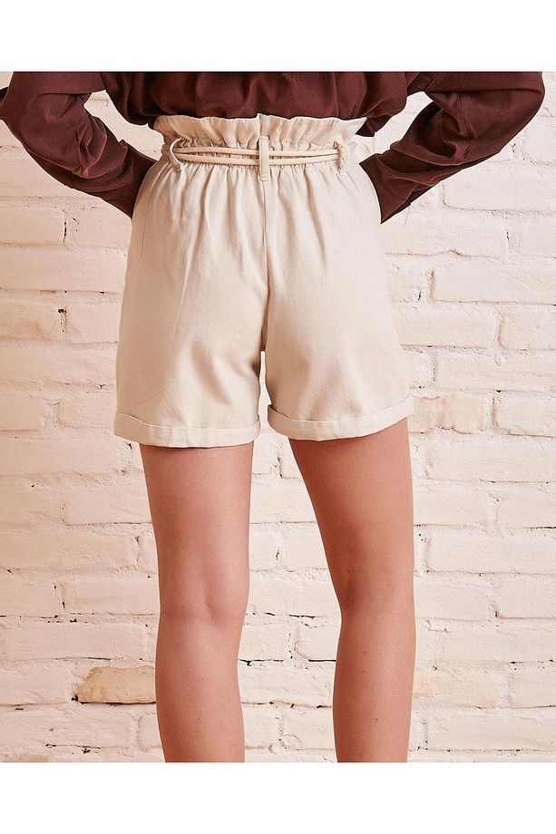 Duble paça kemetli Gabardin Şort - 3