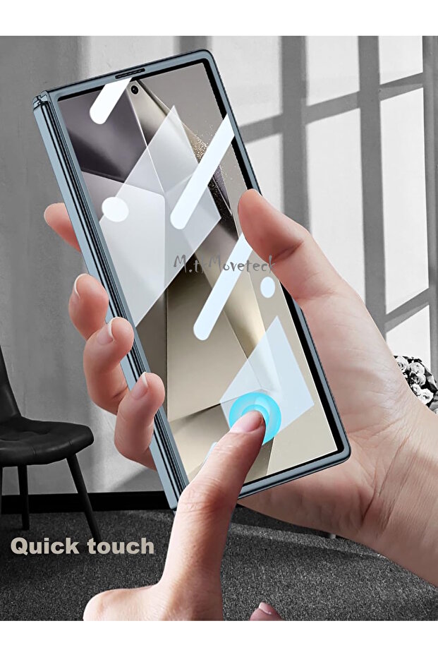 Samsung Galaxy Z Fold 6 Case 360 Front Back Protected Edge Colorful Full Glass Case with Transparent Back - 3